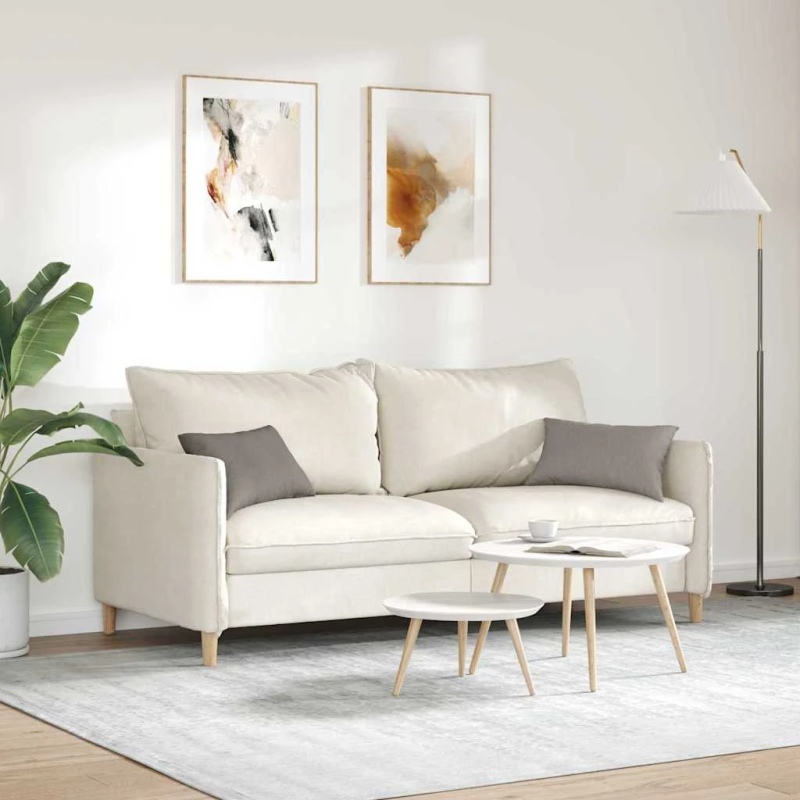 vidaXL Dīvāna spilveni 2 pcs Pelēkbrūna 50 x 30 cm audums