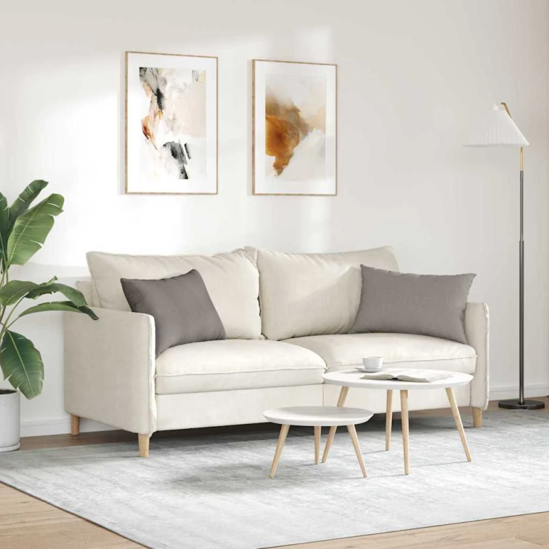 vidaXL Dīvāna spilveni 2 pcs Pelēkbrūna 60 x 40 cm audums