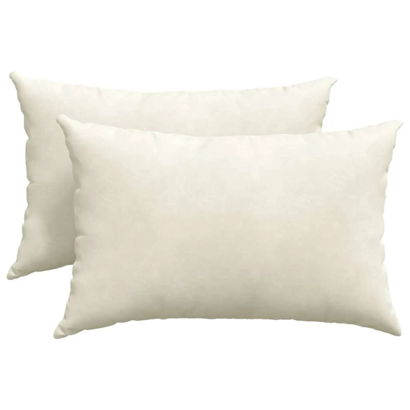 vidaXL Dīvāna spilveni 2 pcs Krēmkrāsa 60 x 40 cm Korduroja audums