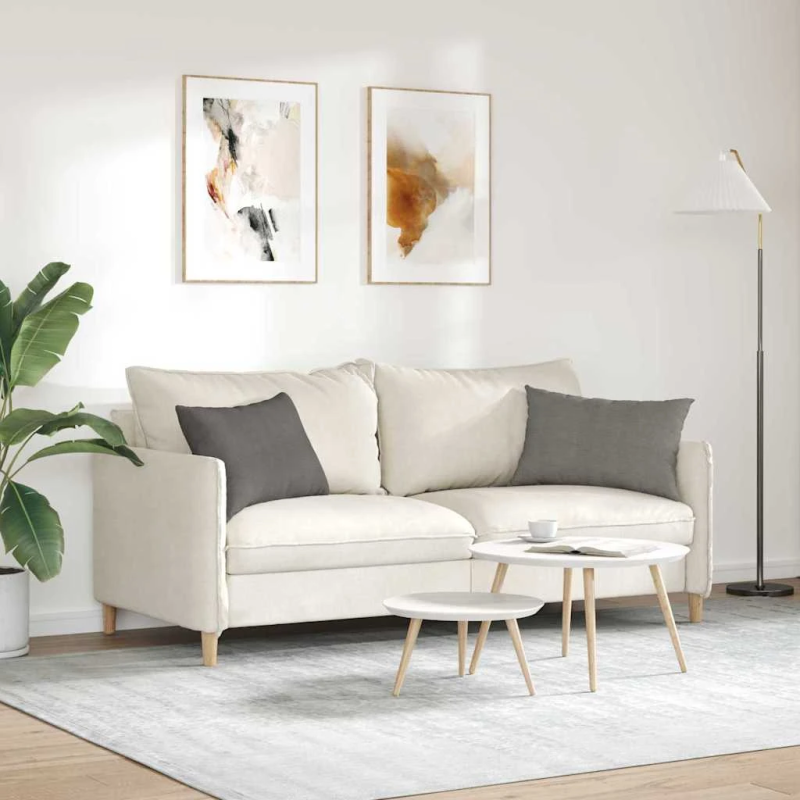 vidaXL Dīvāna spilveni 2 pcs Gaiši pelēks 60 x 40 cm Korduroja audums