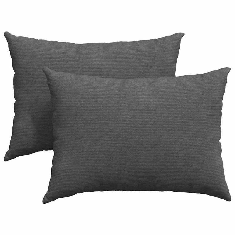 vidaXL Dīvāna spilveni 2 pcs Tumši pelēks 70 x 50 cm Korduroja audums