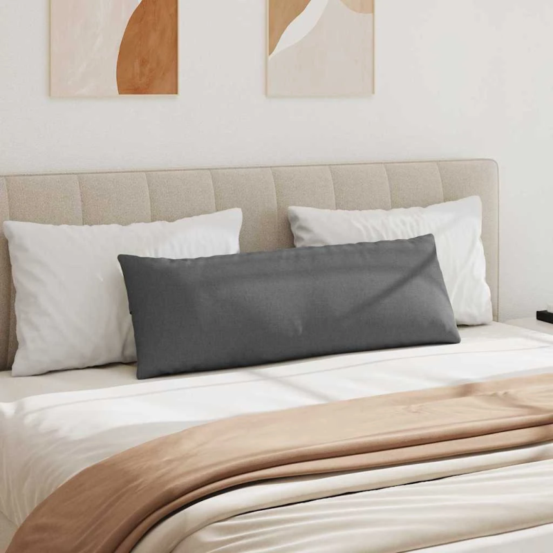 vidaXL Dīvāna spilveni 2 pcs Tumši pelēks 120 x 40 cm audums