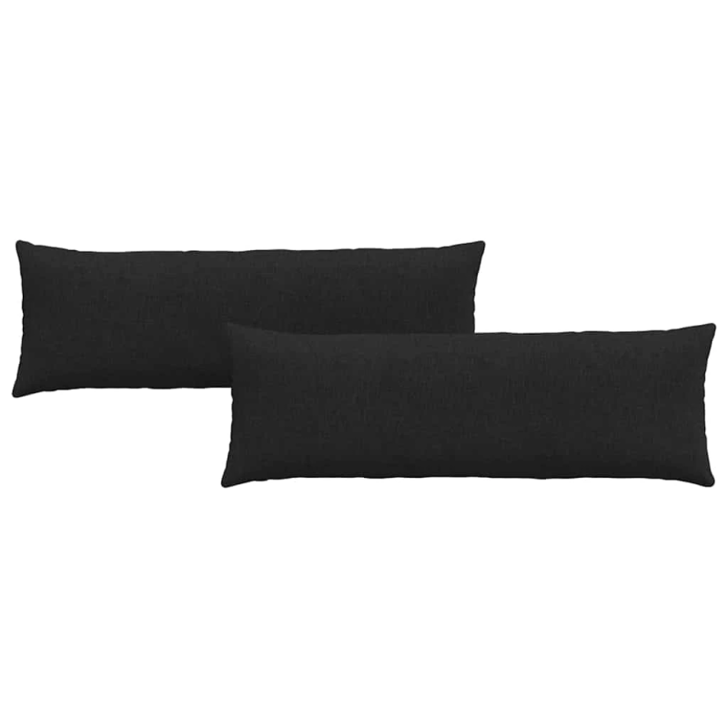 vidaXL Dīvāna spilveni 2 pcs Melna 120 x 40 cm audums