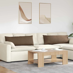 vidaXL Dīvāna spilveni 2 pcs Brūna 120 x 40 cm audums