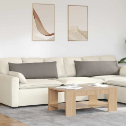 vidaXL Dīvāna spilveni 2 pcs Pelēkbrūna 120 x 40 cm audums