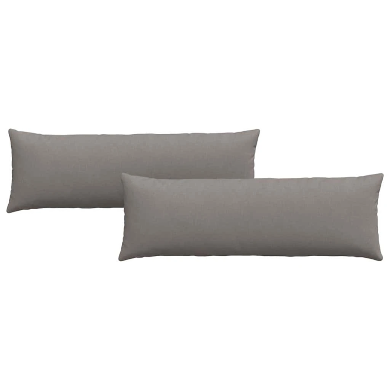 vidaXL Dīvāna spilveni 2 pcs Pelēkbrūna 120 x 40 cm audums