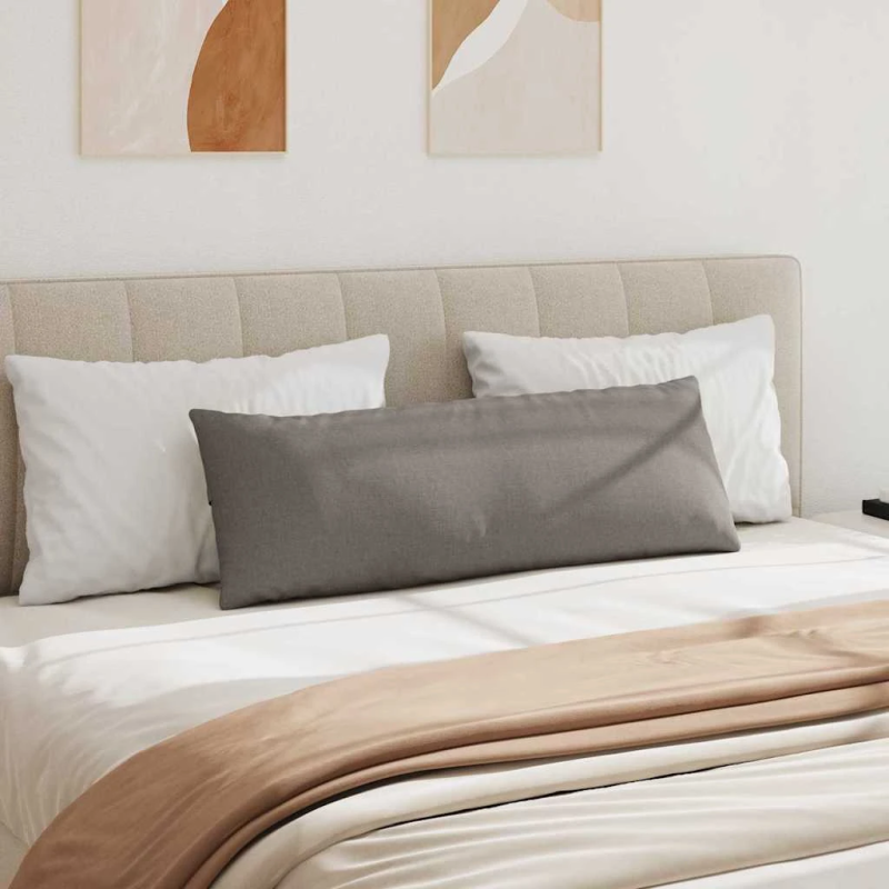 vidaXL Dīvāna spilveni 2 pcs Pelēkbrūna 120 x 40 cm audums