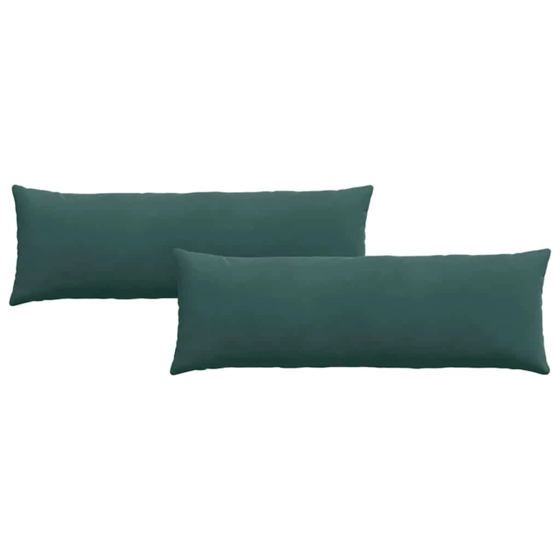 vidaXL Dīvāna spilveni 2 pcs Tumši zaļš 120 x 40 cm Korduroja audums