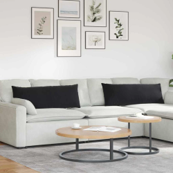 vidaXL Dīvāna spilveni 2 pcs Melna 120 x 40 cm Korduroja audums