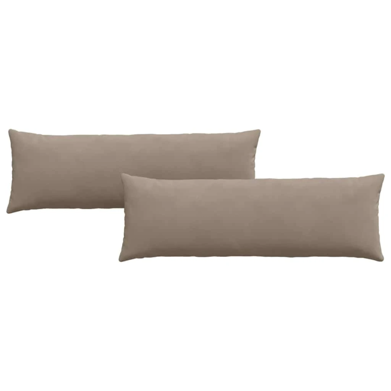 vidaXL Dīvāna spilveni 2 pcs Pelēkbrūna 120 x 40 cm audums