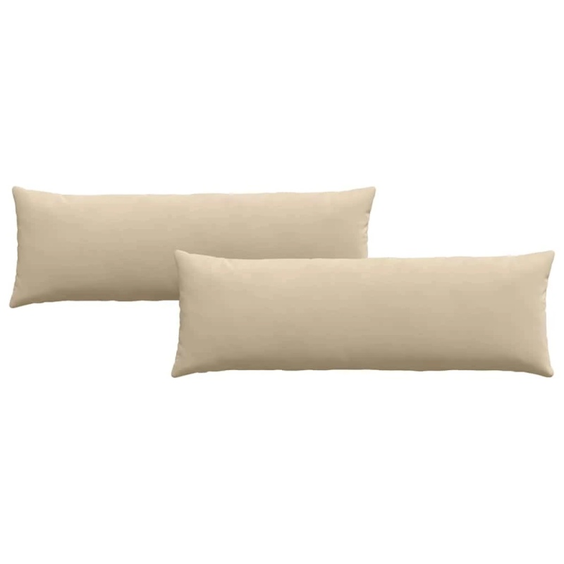 vidaXL Dīvāna spilveni 2 pcs Krēmkrāsa 120 x 40 cm audums