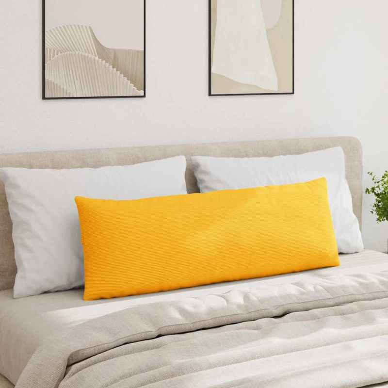 vidaXL Dīvāna spilveni 2 pcs Gaiši dzeltena 120 x 40 cm