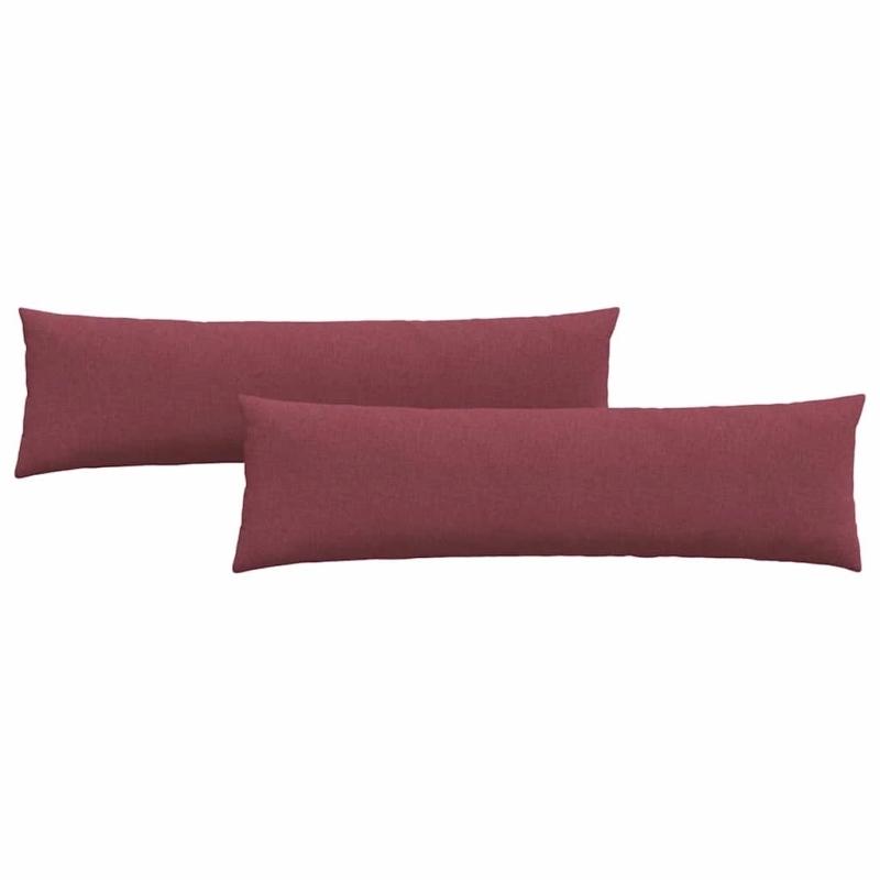 vidaXL Dīvāna spilveni 2 pcs Vīna sarkans 145 x 40 cm audums