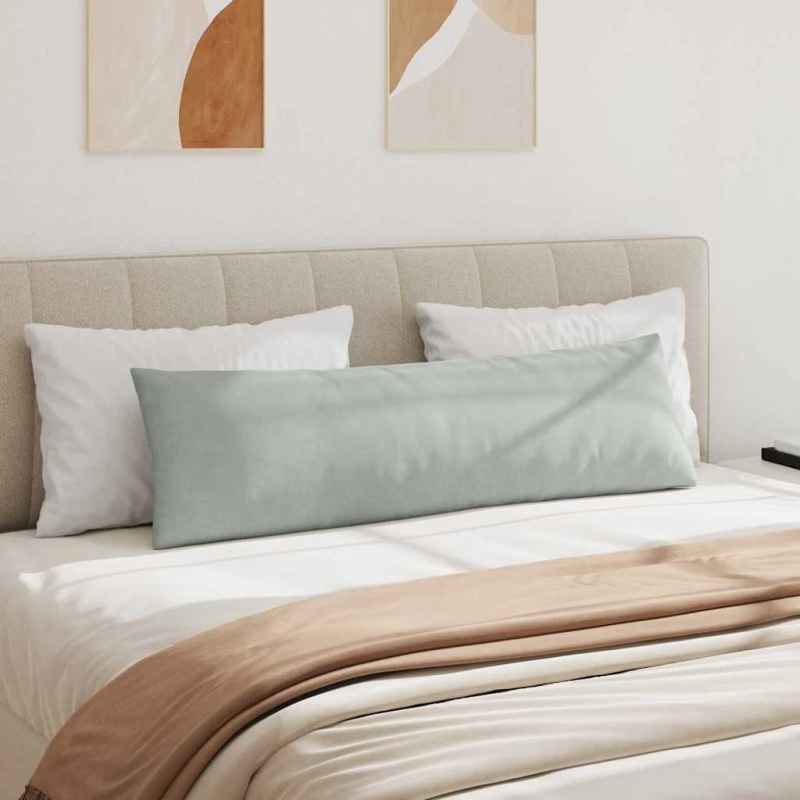 vidaXL Dīvāna spilveni 2 pcs Gaiši pelēks 145 x 40 cm Korduroja audums