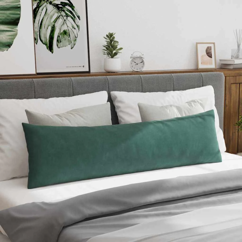 vidaXL Dīvāna spilveni 2 pcs Tumši zaļš 145 x 40 cm Korduroja audums