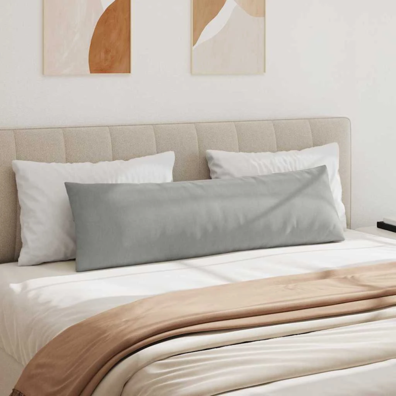 vidaXL Dīvāna spilveni 2 pcs Gaiši pelēks 145 x 40 cm audums