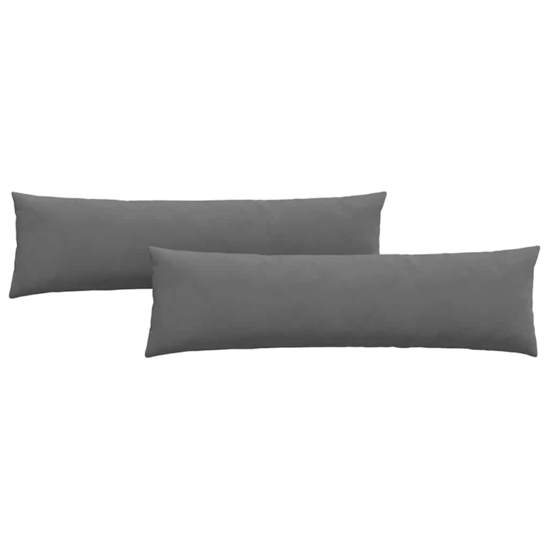 vidaXL Dīvāna spilveni 2 pcs Tumši pelēks 145 x 40 cm audums