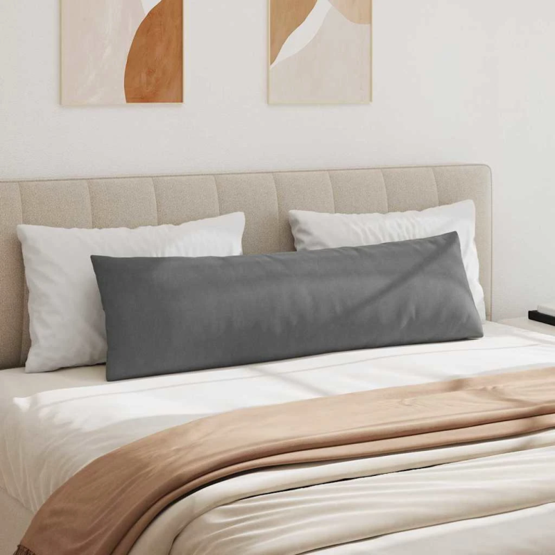 vidaXL Dīvāna spilveni 2 pcs Tumši pelēks 145 x 40 cm audums