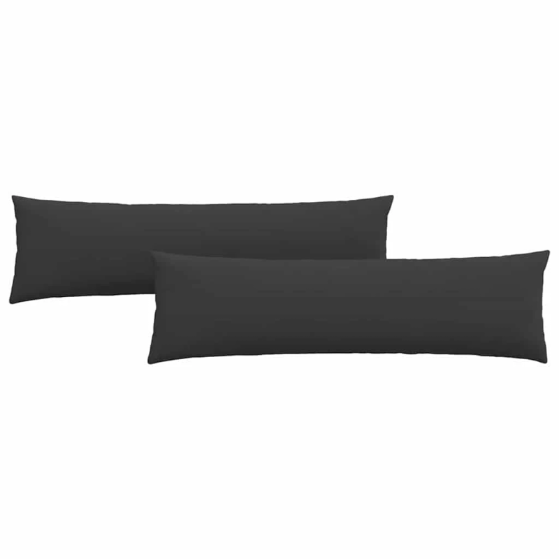vidaXL Dīvāna spilveni 2 pcs Melna 145 x 40 cm audums