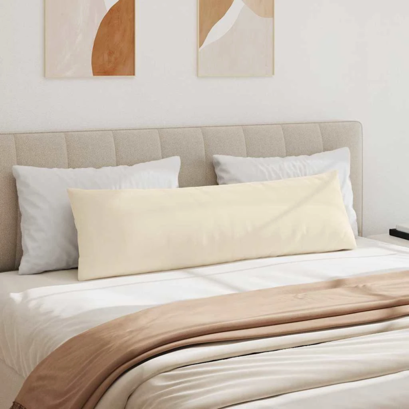 vidaXL Dīvāna spilveni 2 pcs Bēša 145 x 40 cm audums