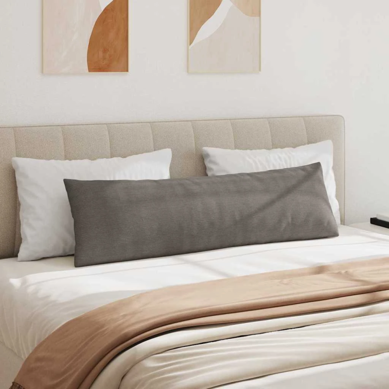 vidaXL Dīvāna spilveni 2 pcs Gaiši pelēks 145 x 40 cm Korduroja audums