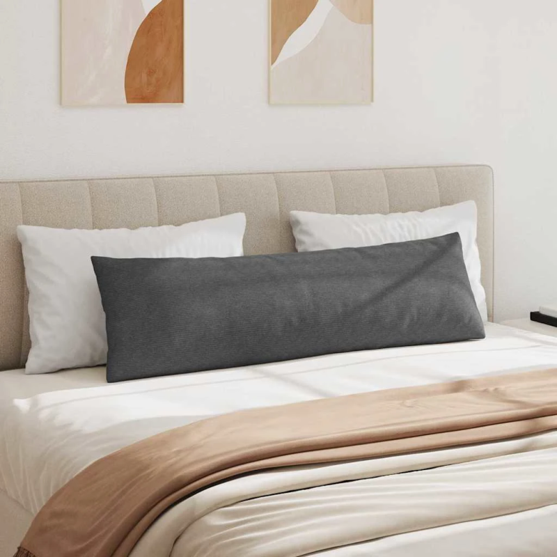 vidaXL Dīvāna spilveni 2 pcs Tumši pelēks 145 x 40 cm Korduroja audums