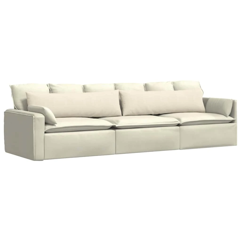 vidaXL Dīvāna spilveni 2 pcs Krēmkrāsa 145 x 40 cm Korduroja audums