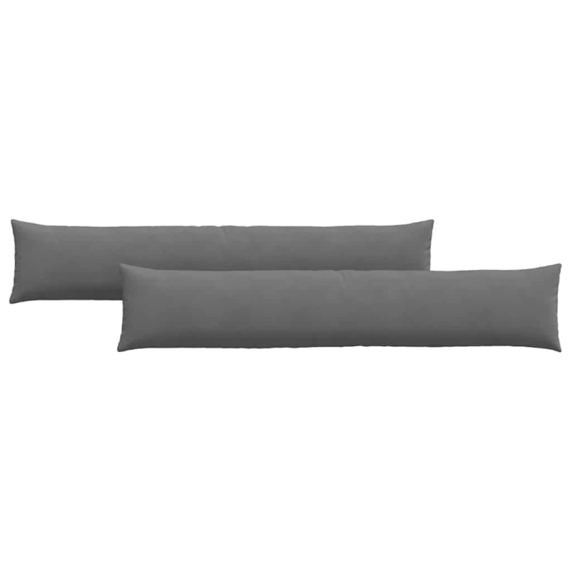vidaXL Dīvāna spilveni 2 pcs Tumši pelēks 200 x 40 cm audums