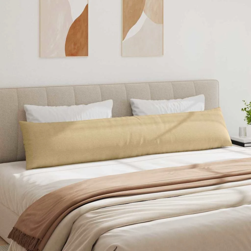 vidaXL Dīvāna spilveni 2 pcs Pelēki zaļa 200 x 40 cm Korduroja audums