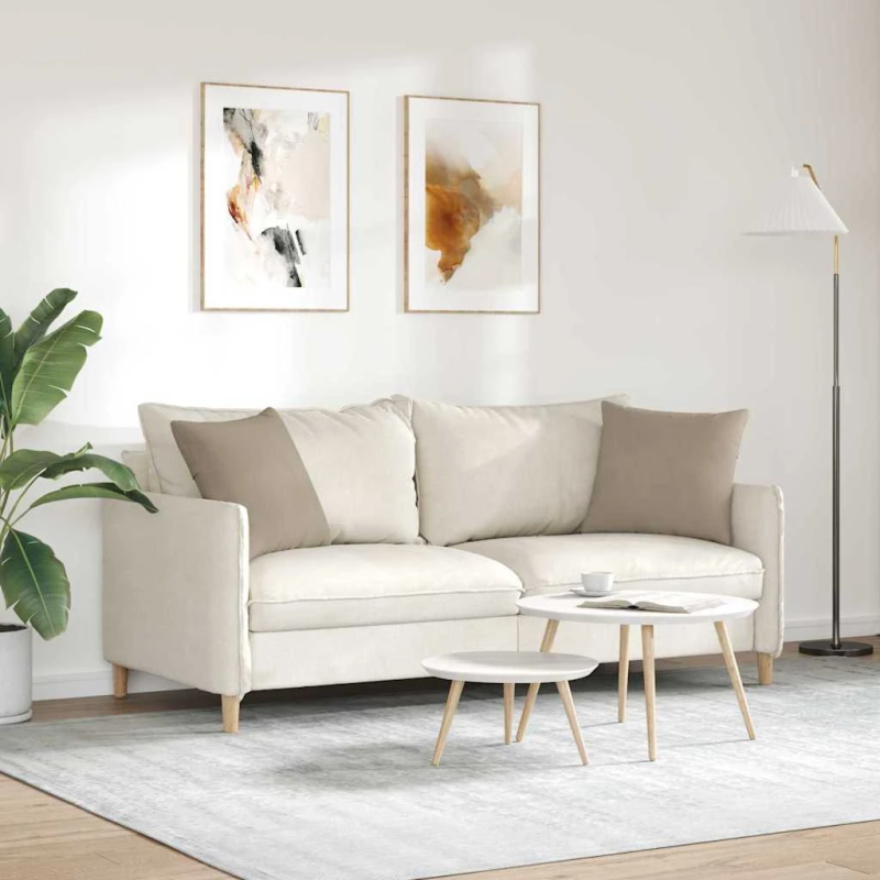 vidaXL Dīvāna spilveni 2 pcs Pelēkbrūna 45 x 45 cm audums