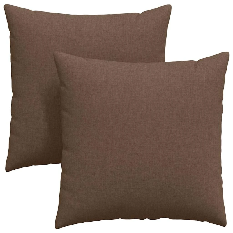 vidaXL Dīvāna spilveni 2 pcs Brūna 60 x 60 cm audums