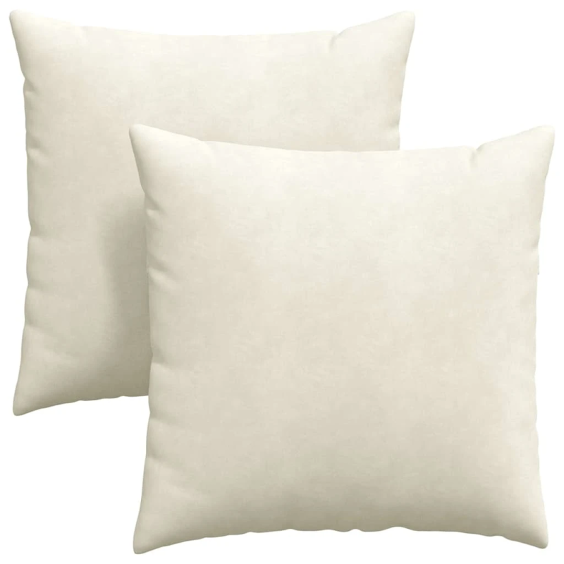 vidaXL Dīvāna spilveni 2 pcs Krēmkrāsa 60 x 60 cm Korduroja audums