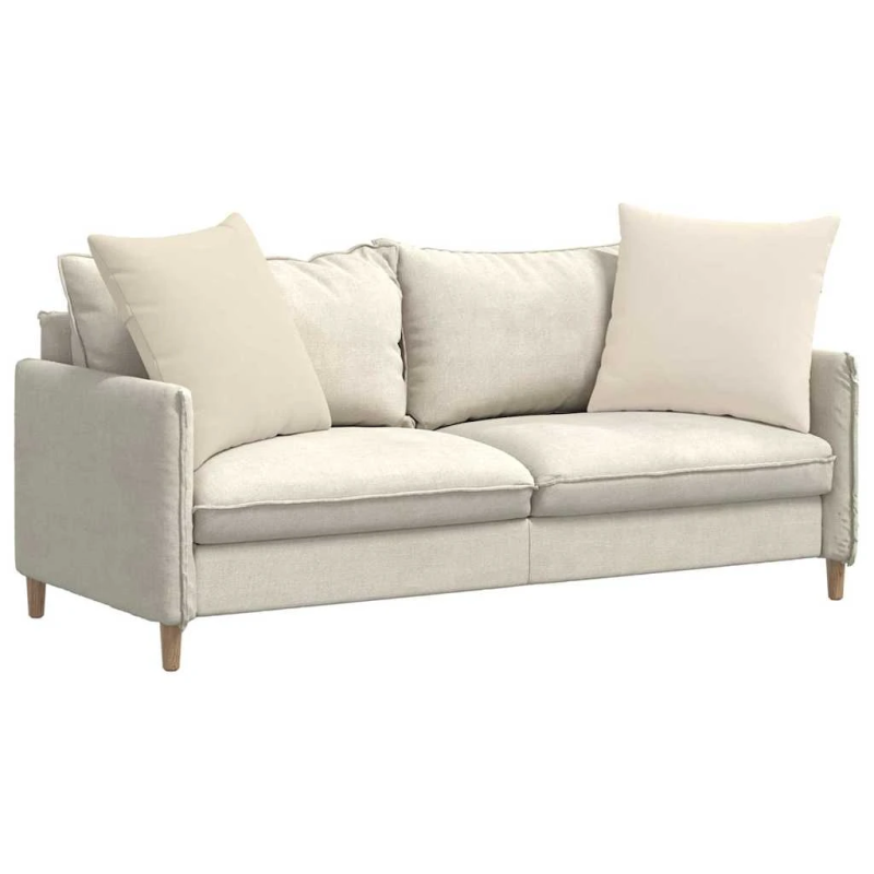 vidaXL Dīvāna spilveni 2 pcs Bēša 80 x 80 cm audums