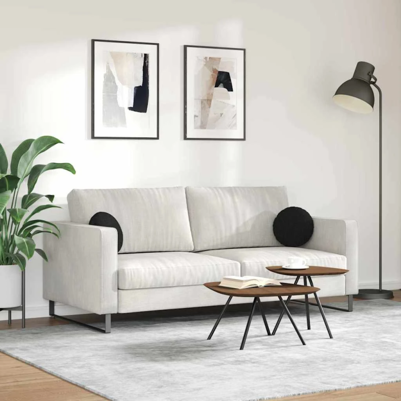 vidaXL Sēdvietas spilventiņi 2 pcs Melna DIA30 x 13 cm audums