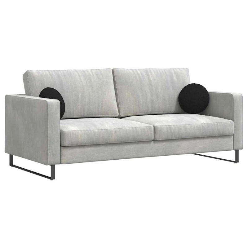 vidaXL Sēdvietas spilventiņi 2 pcs Melna DIA30 x 13 cm audums