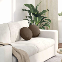 vidaXL Sēdvietas spilventiņi 2 pcs Brūna DIA30 x 13 cm audums