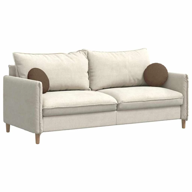 vidaXL Sēdvietas spilventiņi 2 pcs Brūna DIA30 x 13 cm audums