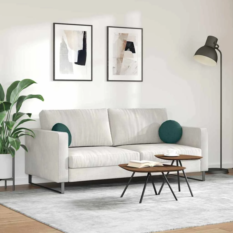 vidaXL Sēdvietas spilventiņi 2 pcs Tumši zaļš DIA30 x 13 cm audums