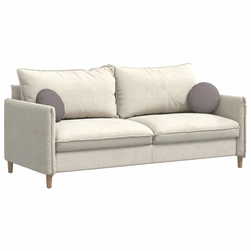 vidaXL Sēdvietas spilventiņi 2 pcs Pelēkbrūna DIA30 x 13 cm audums