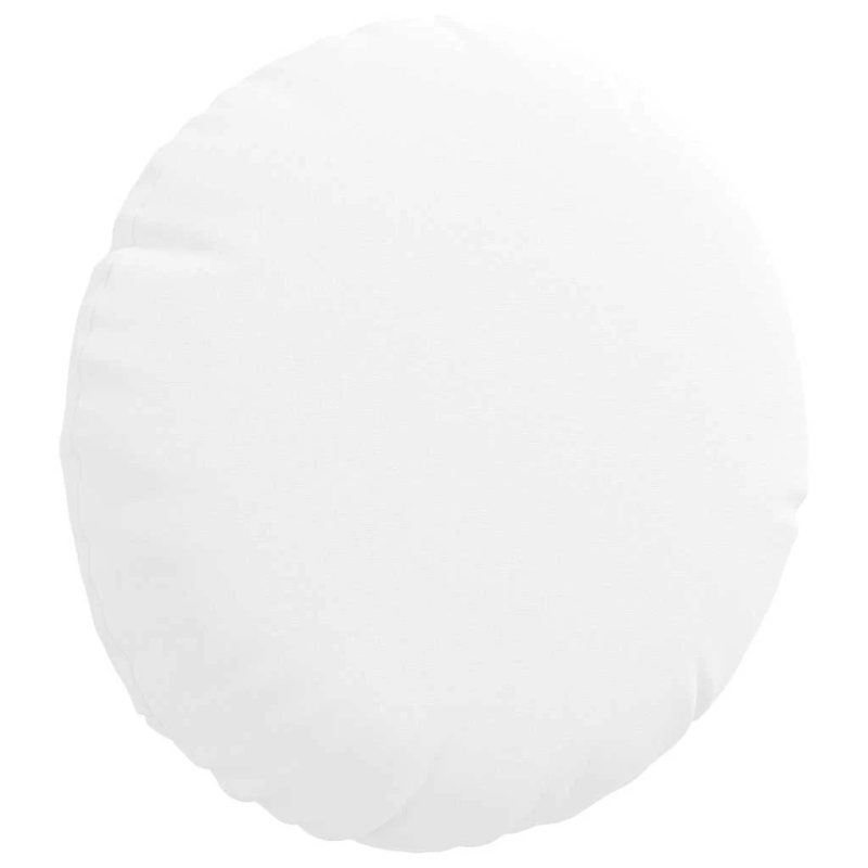 vidaXL Sēdvietas spilventiņi 2 pcs Balts DIA30 x 13 cm audums