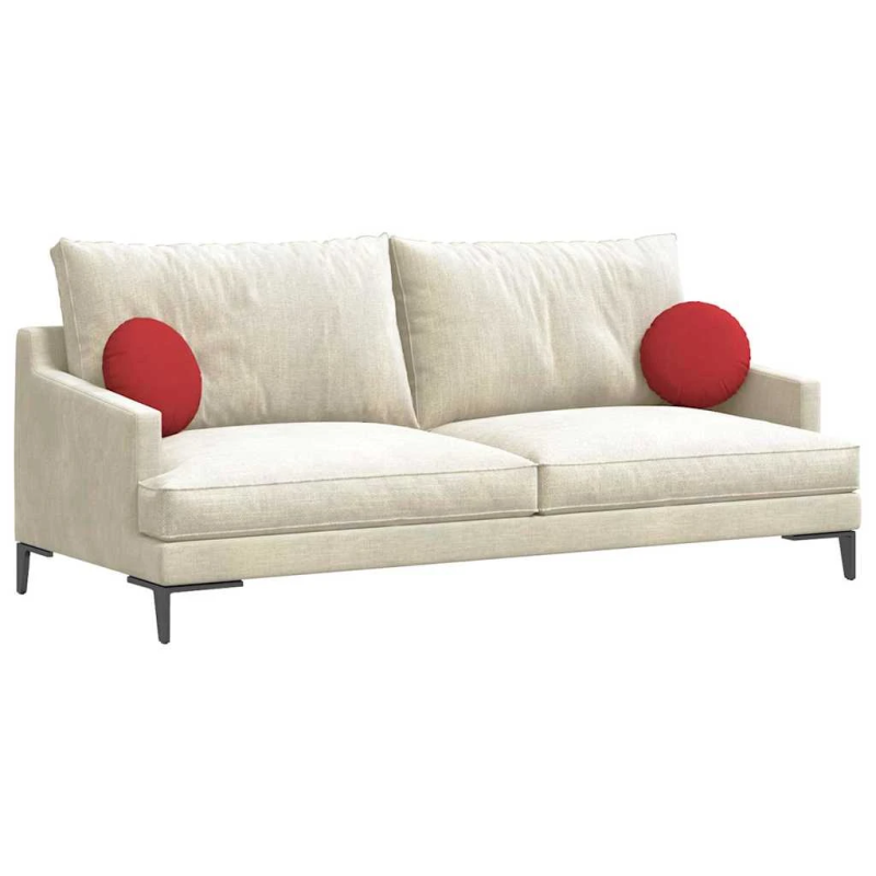 vidaXL Sēdvietas spilventiņi 2 pcs Sarkana DIA30 x 13 cm audums