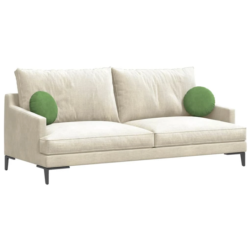 vidaXL Sēdvietas spilventiņi 2 pcs Gaiši zaļa DIA 40 x 13 cm Samts