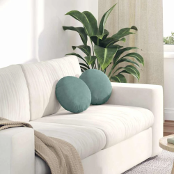 vidaXL Sēdvietas spilventiņi 2 pcs Jūras zaļa DIA 40 x 13 cm Samts