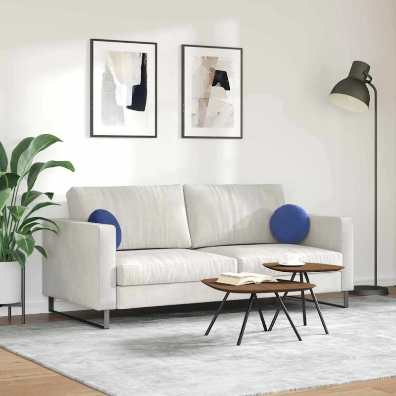 vidaXL Sēdvietas spilventiņi 2 pcs Policijas zila DIA 40 x 13 cm Samts