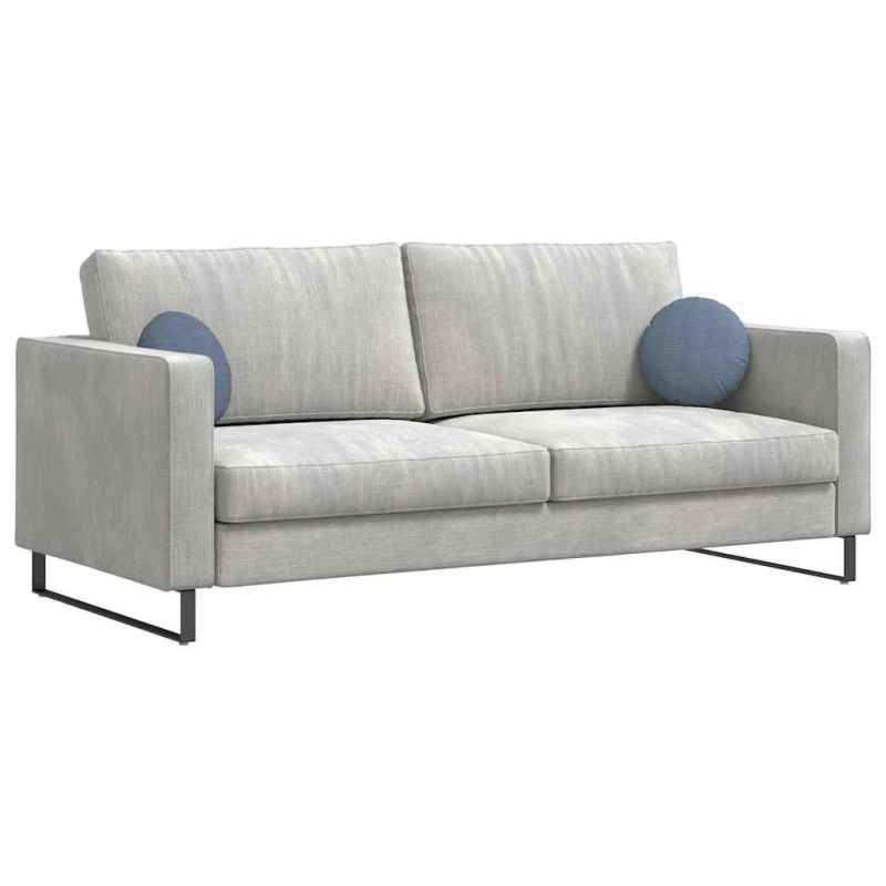 vidaXL Sēdvietas spilventiņi 2 pcs Zila DIA 30 cm Korduroja audums