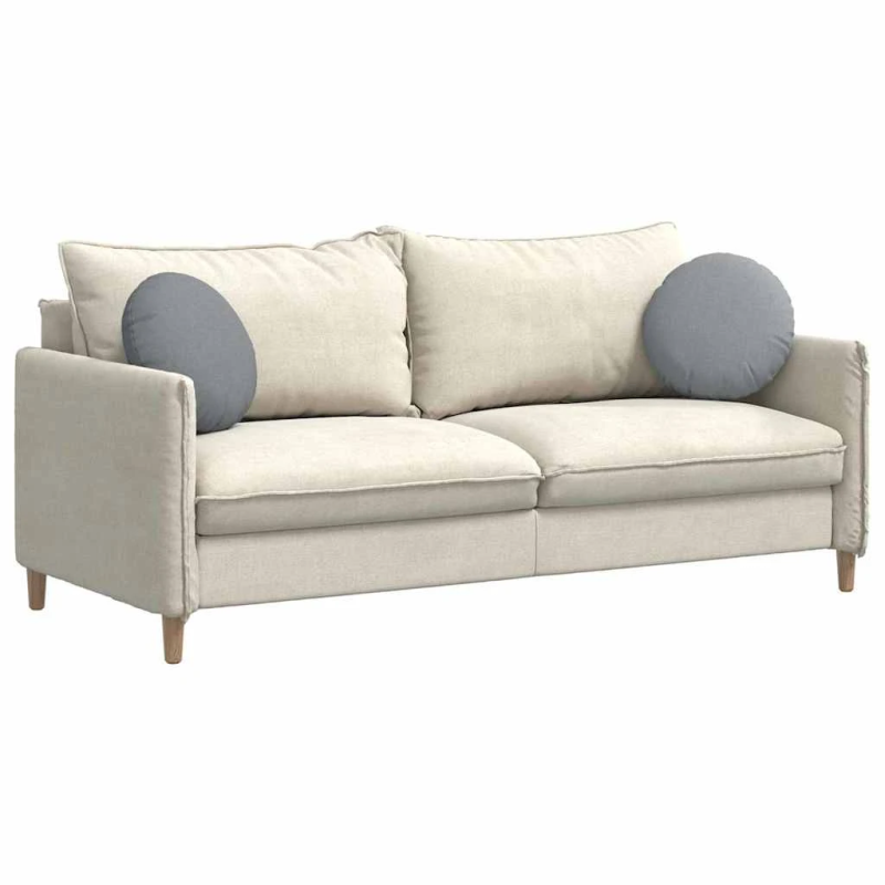 vidaXL Sēdvietas spilventiņi 2 pcs Gaiši pelēks DIA40 x 13 cm audums