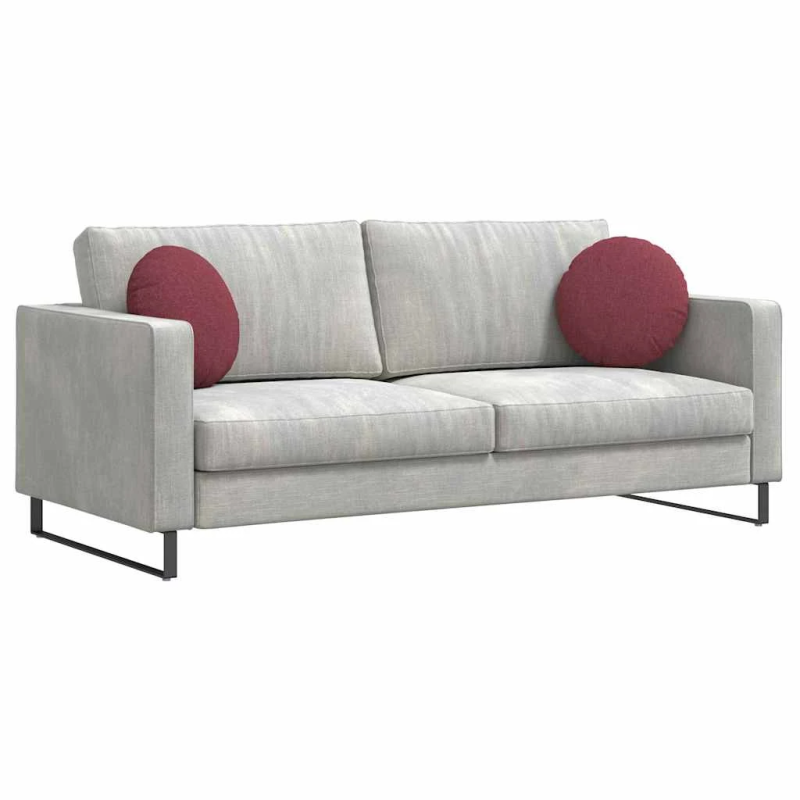 vidaXL Sēdvietas spilventiņi 2 pcs Vīna sarkans DIA40 x 13 cm audums