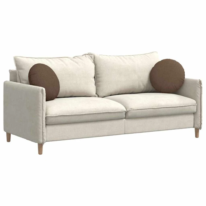 vidaXL Sēdvietas spilventiņi 2 pcs Brūna DIA40 x 13 cm audums