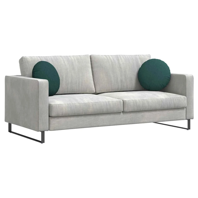 vidaXL Sēdvietas spilventiņi 2 pcs Tumši zaļš DIA40 x 13 cm audums