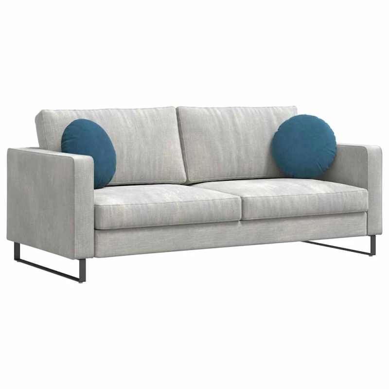 vidaXL Sēdvietas spilventiņi 2 pcs Zila DIA 40 x 13 cm Samts